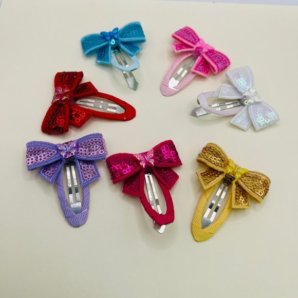 Cute Hair Snap Clip with Bow Set for Girl and Women Hair Clip Accessories - Picture 9 of 9